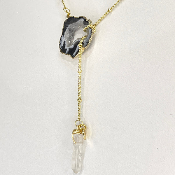 Golden Crystal Balance Lariat