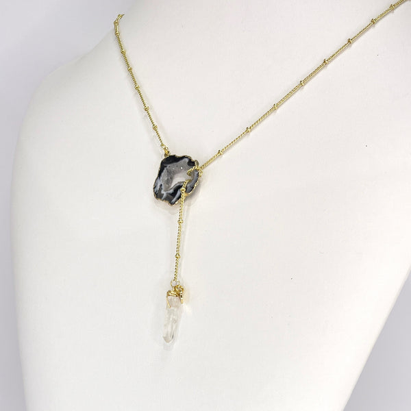 Golden Crystal Balance Lariat