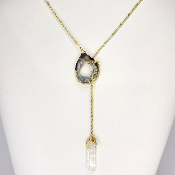 Golden Crystal Balance Lariat