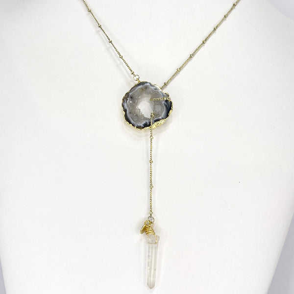 Golden Crystal Balance Lariat