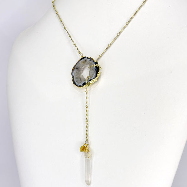 Golden Crystal Balance Lariat