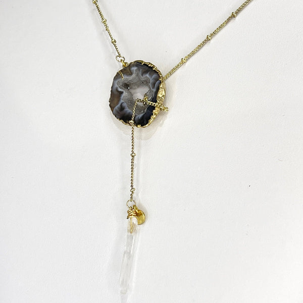Golden Crystal Balance Lariat