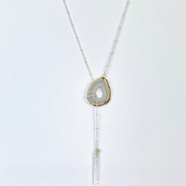 ･ﾟ✧*･ﾟ* SOLD OUT *･ﾟ*✧･ﾟ     Silver Crystal Balance Lariat