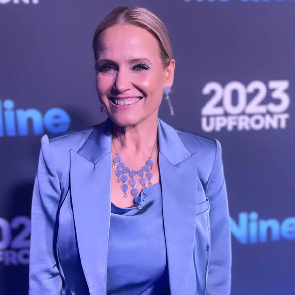 AJA Dewdrop Earrings in Aqua and Aquamarine